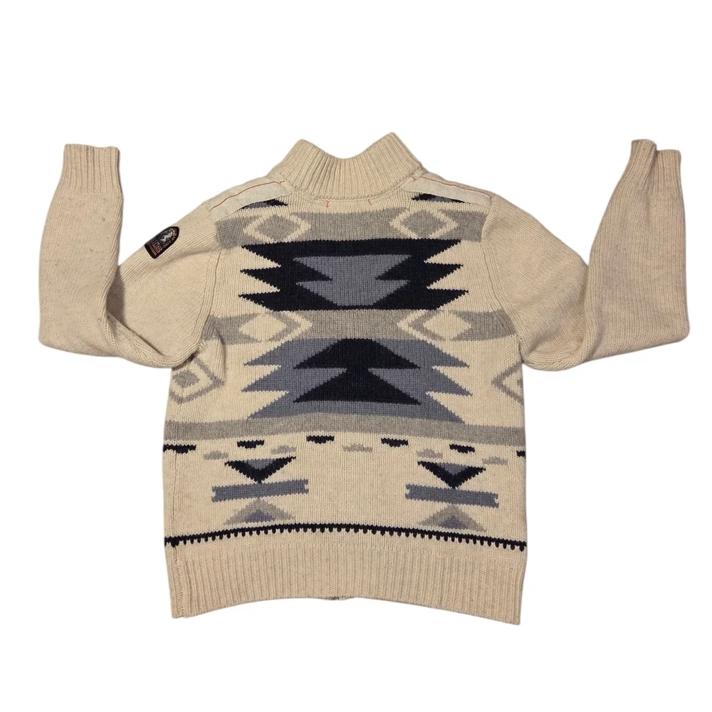 Parajumpers Wool Knit Santana Aztec Southwest Zipper Cardigan Sweater Mens Large